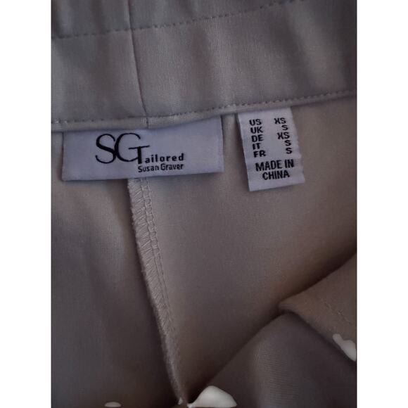 Tailored by Susan Graver Smart Ponte Slim Leg Trouser Pale Stone X-Small NWOT - Picture 4 of 12